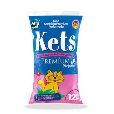 Imagem de Areia Higiênica Kets Premium Perfumada Gatos  12kg