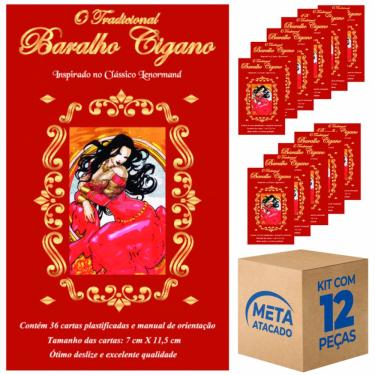 Imagem de Kit 12 Baralho Cigano 36 Cartas Laminado - Escolha o Modelo