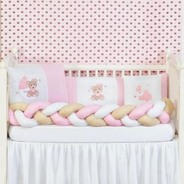 Imagem de Kit Berço Menina 6 Peças Princesa Urso Na Lua  - Brucebaby Bordados