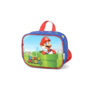 Imagem de Lancheira Escolar Infantil Super Mario Bros - Luxcel, Azul