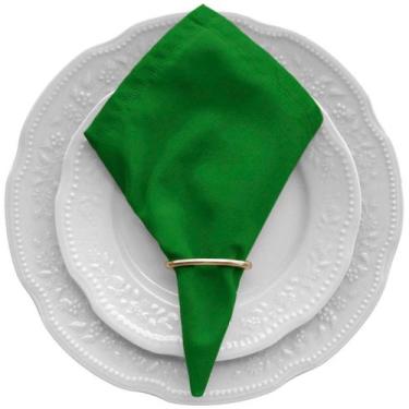 Imagem de Kit 4 Guardanapos Natalinos 40x40cm C/ Anéis Tecido Oxford - Dryka Enx