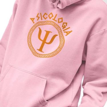 Imagem de Blusa Moletom Masculino Estampado Grego Psicologia em Algodão Fio 30.1