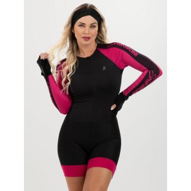 Imagem de Macaquinho De Ciclismo Feminino - Forro GEL - Manga Longa Impulse Racy