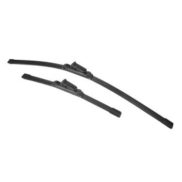 Imagem de X AUTOHAUX 1 par de 66.0 cm 35.6 cm revestimento de silicone dianteiro limpador de para-brisa conjunto de par de substituição para Fiat 500X 2014-2023 Top-Lock Not J/U Hook