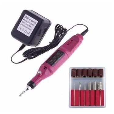 Imagem de Lixadeira Elétrica Unha Profissional Lixa Motor Bivolt Rosa - BCS BORA