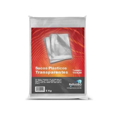 Imagem de Saco Plástico Transparente 15 x 20 - 0,10 mm - PARAUSO