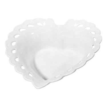 Imagem de Travessa Porcelana Coração Hand Food Branco 29x27,5x2,5cm - Dynasty