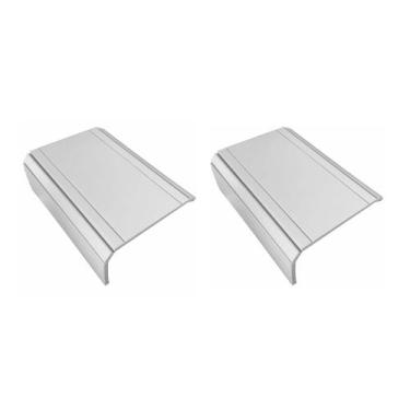 Imagem de Kit 02un Esteiras Suporte Reta Flexivel P/ Braço Sofá Branco - MA SORP