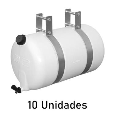 Imagem de Corote Barrica Água Plástica 25 Lt Branca Completa - 10 Un - Fabbof