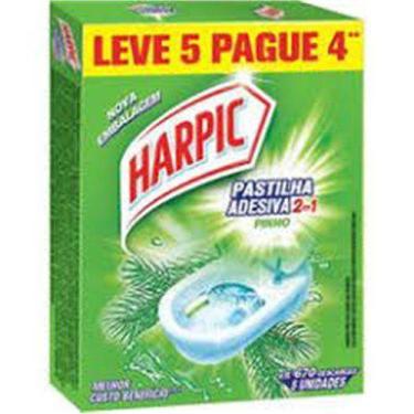 Imagem de Pastilha Adesiva Sanitária Pinho Harpic Leve 5