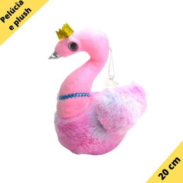 Imagem de Cisney Rosa de Pelúcia Fofa Colorida 20cm Unidade Rosa - S2 TOYS