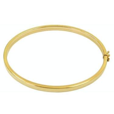 Imagem de Bracelete Ouro !8 kilates 7 Gramas 5 mm Trava de Segurança oco - Ouro 