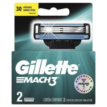 Imagem de Carga aparelho barbear gillette mach3 com 2 unidades