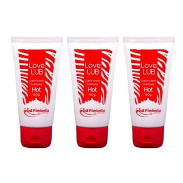 Imagem de Kit 3 Lubrificantes Íntimo Love Lub Base Água Corporal Massagem LaPimi