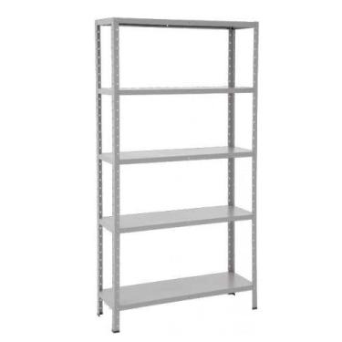Imagem de Estante de Aço 5 Prateleiras de Ferro 175x90cm 125kg Para Arquivo Escr