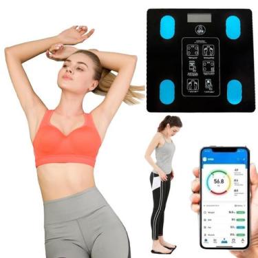 Imagem de Balança Digital Corporal Bioimpedância Bluetooth App Profissional Fitn