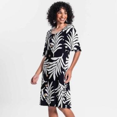 Imagem de Vestido Feminino Curto Floral Viscose Rovitex-Feminino