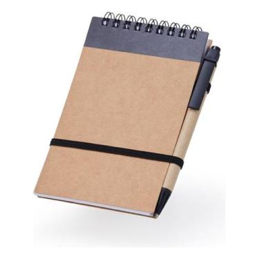 Imagem de Bloco De Notas Ecológico Com Porta Caneta Bolso Anotações - Serv Color