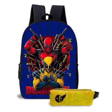 Imagem de Kit Mochila e Estojo Escolar Infantil Unissex Menino e Menina Tema Dea