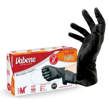 Imagem de Luvas Viniflex M Preta 100uni - Vabene, M