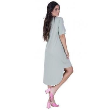 Imagem de Vestido Mullet Malha Viscolycra Verde Claro St Madame-Feminino