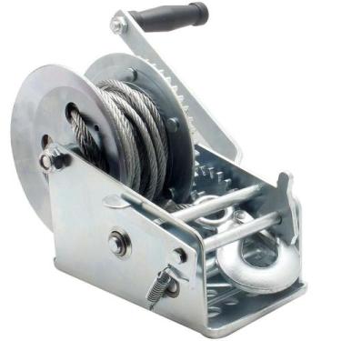 Imagem de Guincho Manual Catraca De 1800Lbs Com Cabo De Aço 1225Kg - Marine Town