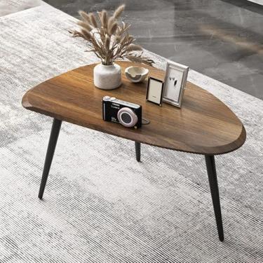 Imagem de Mesa de centro de meados do século, conjunto de mesa de centro para sala de estar, jazz preto/nogueira (várias especificações opcionais), nogueira - pequena