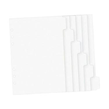 Imagem de KiBcsLic 6 folhas pasta pasta de folhas soltas pasta planejador inserir divisores de pasta 6 anel folha solta papel para estudantes planejador de orçamento, A5