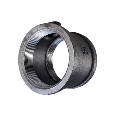 Imagem de Supply Giant CNSU4000 Camiseta redutora de dois tamanhos preta maleável com ajuste roscado fêmea, 10 x 2,5 cm