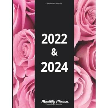 Imagem de 2022-2024 Monthly Planner: 3 Year Monthly Agenda 2022, 2023 ,2024 | 36 Month Calendar and Organizer with Logbook |Beautiful hand-drawing flowers | Watercolor Cover "8.5 x 11"