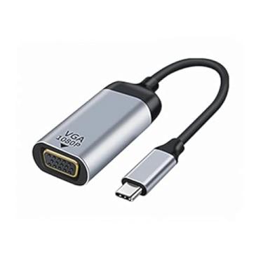 Imagem de Cablecc Adaptador de monitor de cabo USB-C tipo C para VGA 1080p 60hz para tablet, telefone e laptop