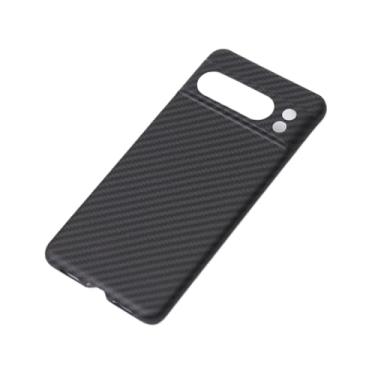 Imagem de Waillynice Capa de telefone de fibra de carbono à prova de quedas capa de fibra de aramida para Google Pixel 8 Pro Design, para celular Pixel 8 8A (preto (semifuro), para Pixel 8A)