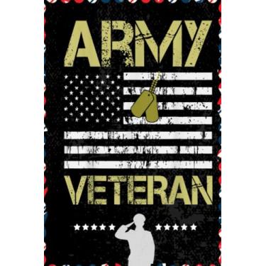 Imagem de US Army Veteran Distressed American Flag Graphic: Respect For Veterans, Soldier, Military Person, Warrior Blank Lined Notebook Journal | 6x9 in 100 pages