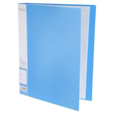 Imagem de M&G Fichário de 60 bolsos com mangas de plástico PP A4 (azul), pasta larga para portfólio de arte com protetores de folha transparentes, exibe 120 páginas para organizar documentos, 310 x 255 x 36 mm