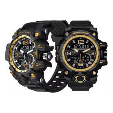 Imagem de Relógio Lukesports Masculino Militar Digital e Analogico (Dourado)