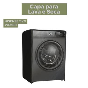 Imagem de Capa para lava e seca hisense 11kg wd3s11 transparente flex - Capas Fl