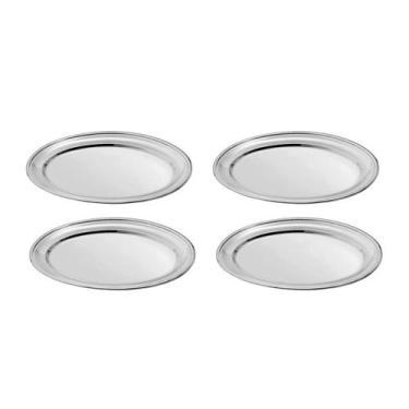 Imagem de Travessa Oval Rasa 20cm Aço Inox 4un - MEK