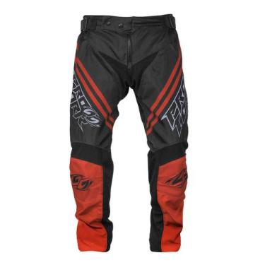 Imagem de Calça Motocross Infantil Menino Menina Brave Pro Tork Proteção, VERMEL