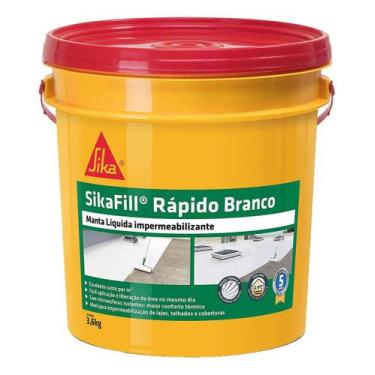 Imagem de Manta Líquida Sikafill Rápido Branco Impermeável 3,6kg Sika