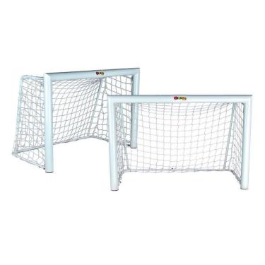Imagem de Kit 2 Mini Traves Futebol Prof Goool90 Plus C/ Encaixe Cor Branco