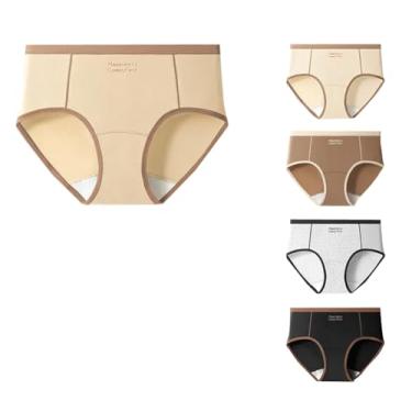 Imagem de RYZGOJV Calcinha de biquíni feminina 95% algodão, calcinha hipster elástica feminina, pacote com 5 cores F05