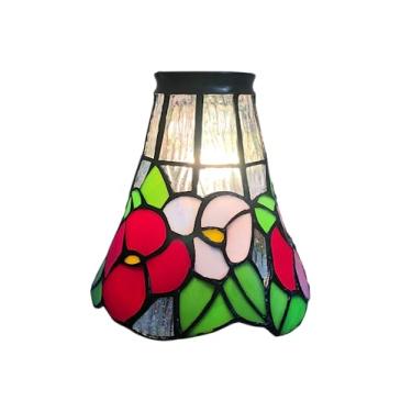 Imagem de HUIMEIJU Tiffany Estilo Vitral Hmj6030, Abajur Pendente de Vidro Colorido Tiffany, Luminária de Parede com Montagem em Parede e Estilo Art Nouveau