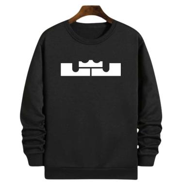 Imagem de Blusa Moletom Gola Basquete Lebron James Logo Basketball