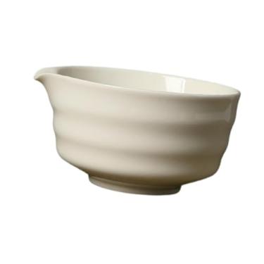 Imagem de IEUDNS Tigela de chá de cerâmica matcha tigela tradicional de porcelana Chawan 450ml Handmade Japanese Green Tea Cup para amigos iniciantes, Branco