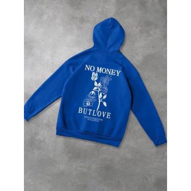 Imagem de Moletom Canguru Flanelado Unissex Feminino Masculino Blusa de Frio Lan