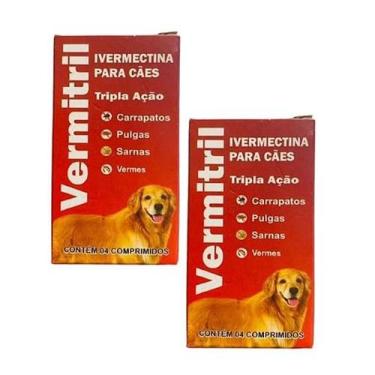 Imagem de Vermitril 8 Comprimidos para Cães de 7,5 a 22,5 kg, Eficaz e Palatável