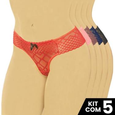 Imagem de kit 5 calcinhas Bianca de Renda - Surreal lingerie, Variadas, m