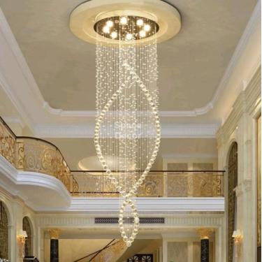 Imagem de Lustre De Cristal Para Vão De Escada E Pé Direito Duplo - LUZ DECOR, 4