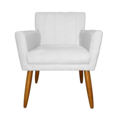 Imagem de Poltrona Elegante Cecília em Suede Recepção Escritório - Fina Mobília,