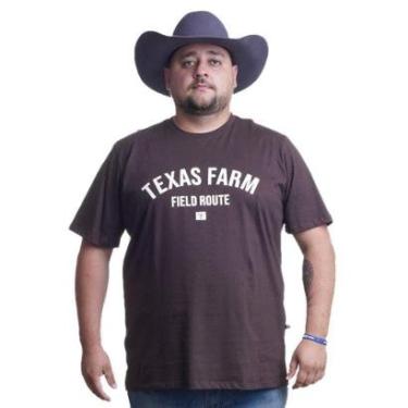 Imagem de CAMISETA MASCULINA TEXAS FARM - CM136 - DO G3 AO G4 - MARROM CAFE-Masculino